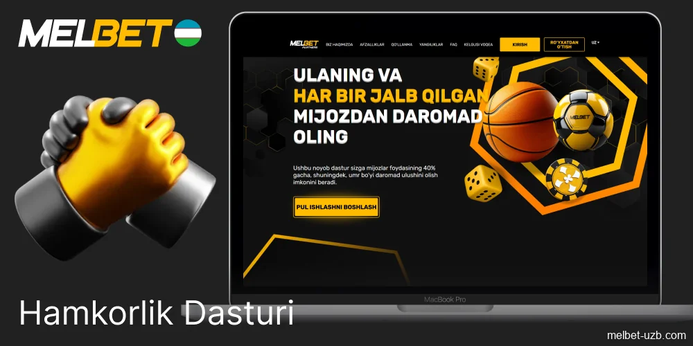Melbet hamkorlik dasturi orqali qo‘shimcha daromad olish mumkin