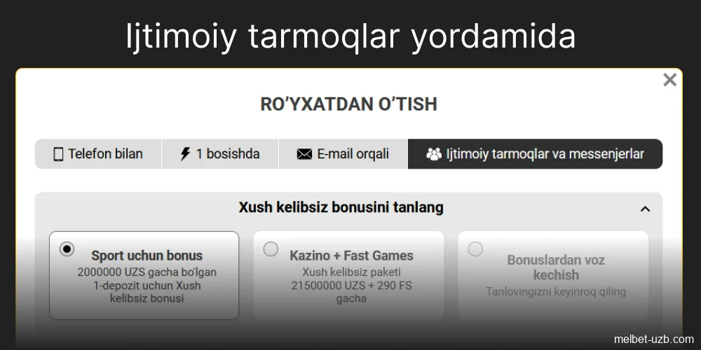 Ijtimoiy tarmoqlar orqali ro'yxatdan o'tish, 7-bosqich